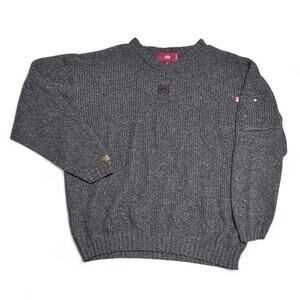 Ecko Unltd 90s Vintage Wool Mohair Silk Fuzzy Sweater Hip Hop Skater Large